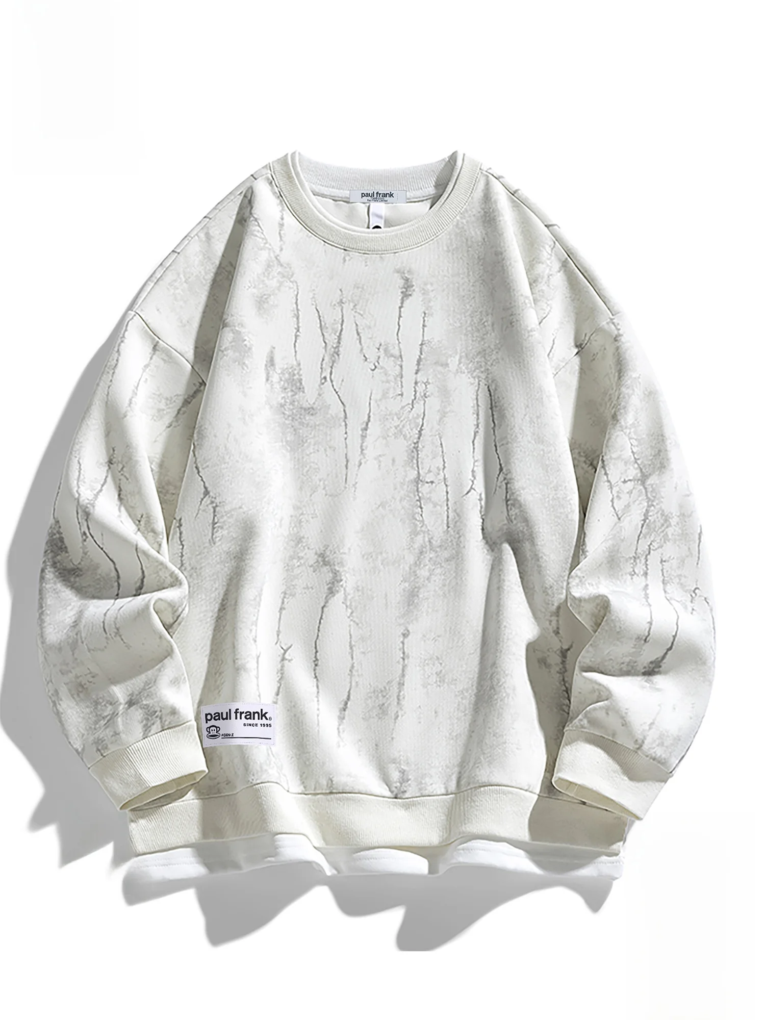 

PaulFrank Spring American Loose Long Sve round Ne Tie Dye Hoodie Men's Comfortable Casual Sle Cotton Blend Sweatirt