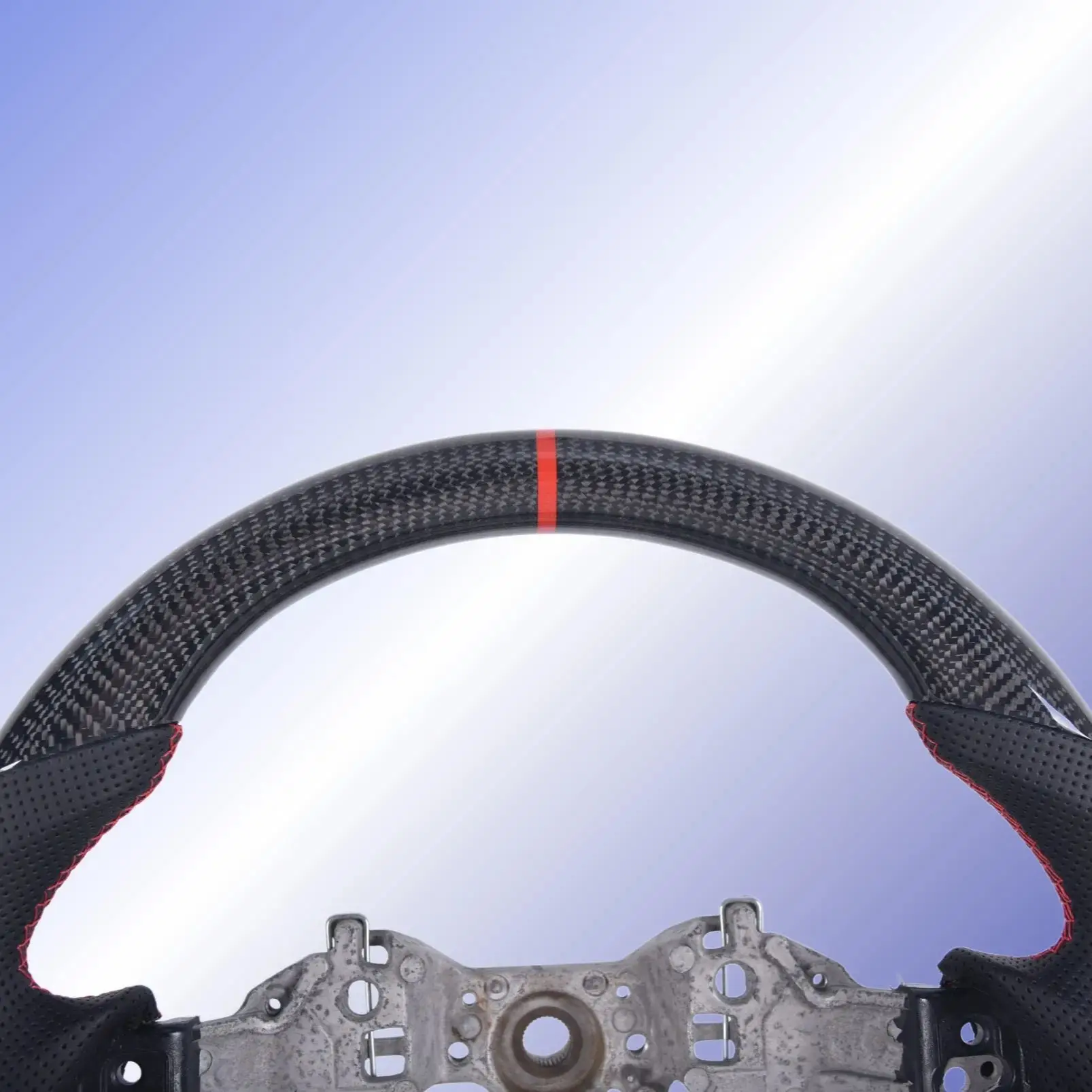 Racing Style Design For Subaru Brz 2017 Toyota 86 Gr86 Gt86 Glossy Carbon Fiber Steering Wheel Perforated Leather