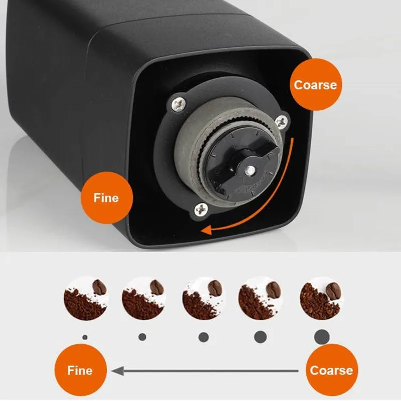 Penggiling Kopi USB Portabel Dapat Diisi Ulang Kafe Otomatis Listrik Biji Kopi Mesin Penggiling Lada untuk Perjalanan Rumah Kopi Mil