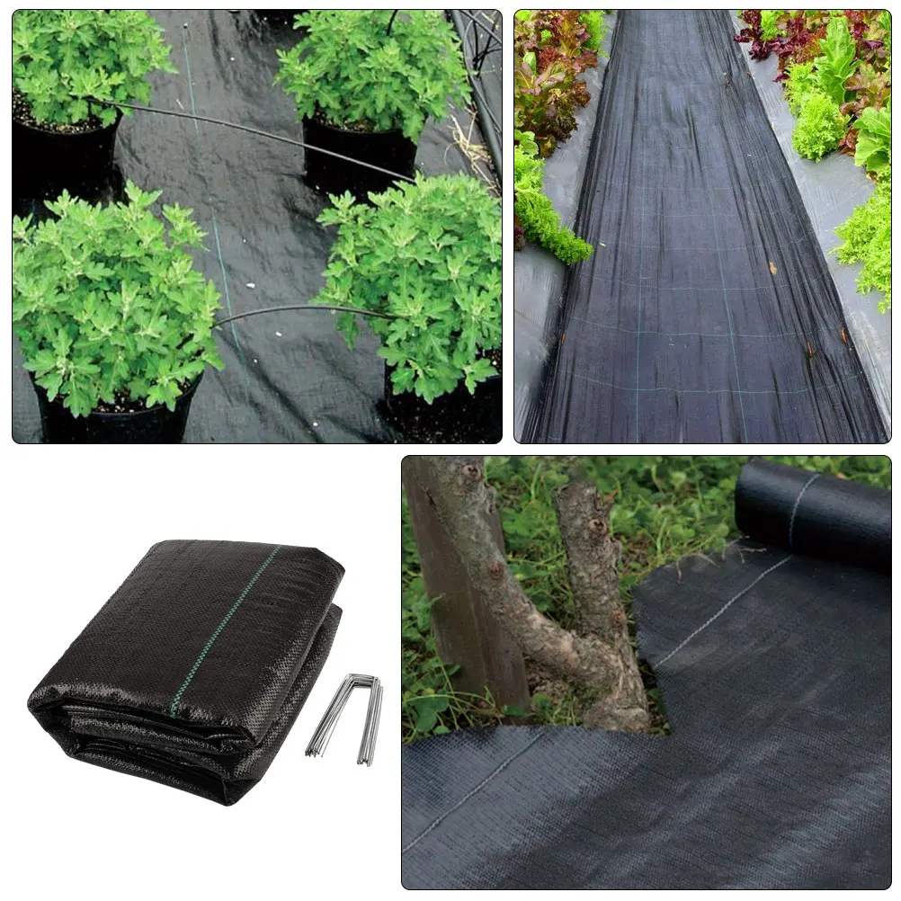 

1 set Orchard Control Fabricpp Material Durable Weeding Cloth Gardening Landscaping Reusable Black Ground Cloth Belt For