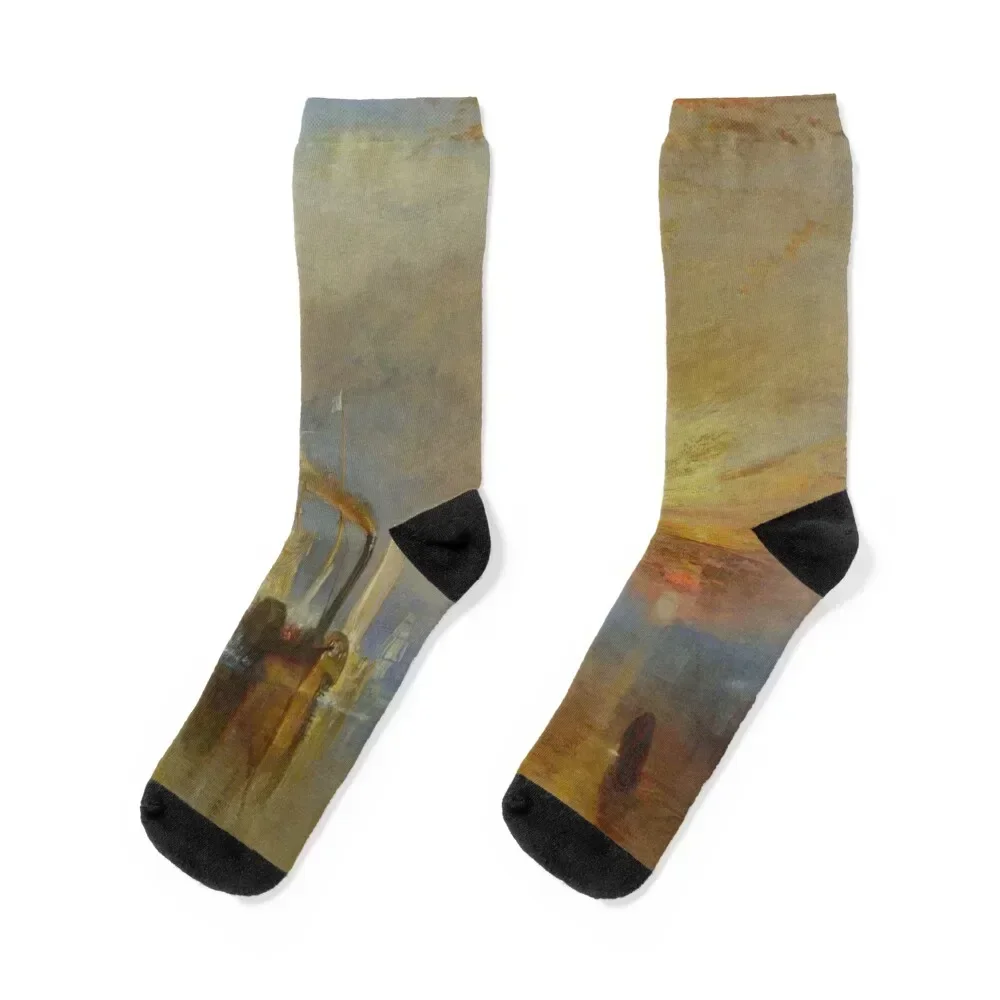 

The Fighting Temeraire - Joseph Mallord William Turner Socks sport Run Socks Woman Men's