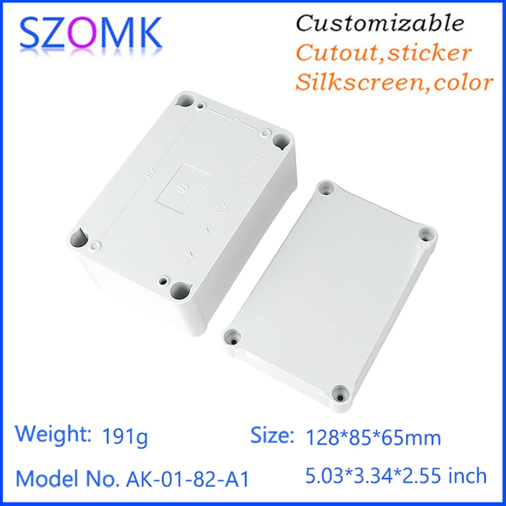 SZOMK 128*85*65MM IP67 waterproof electronic junction box with ABS plastic cover