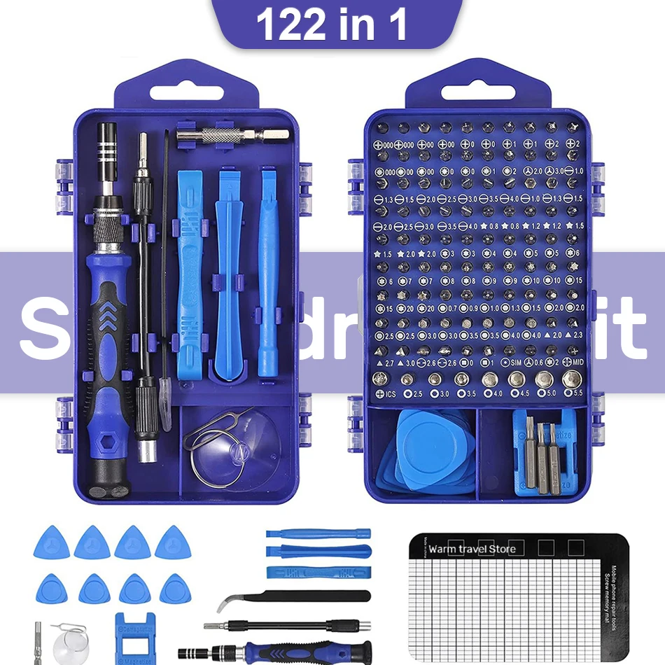 

122 in 1 Precision Screwdriver Set Magnetic - Professional Screw Driver Tools Set PC Repair Tool Kit Repair Devic