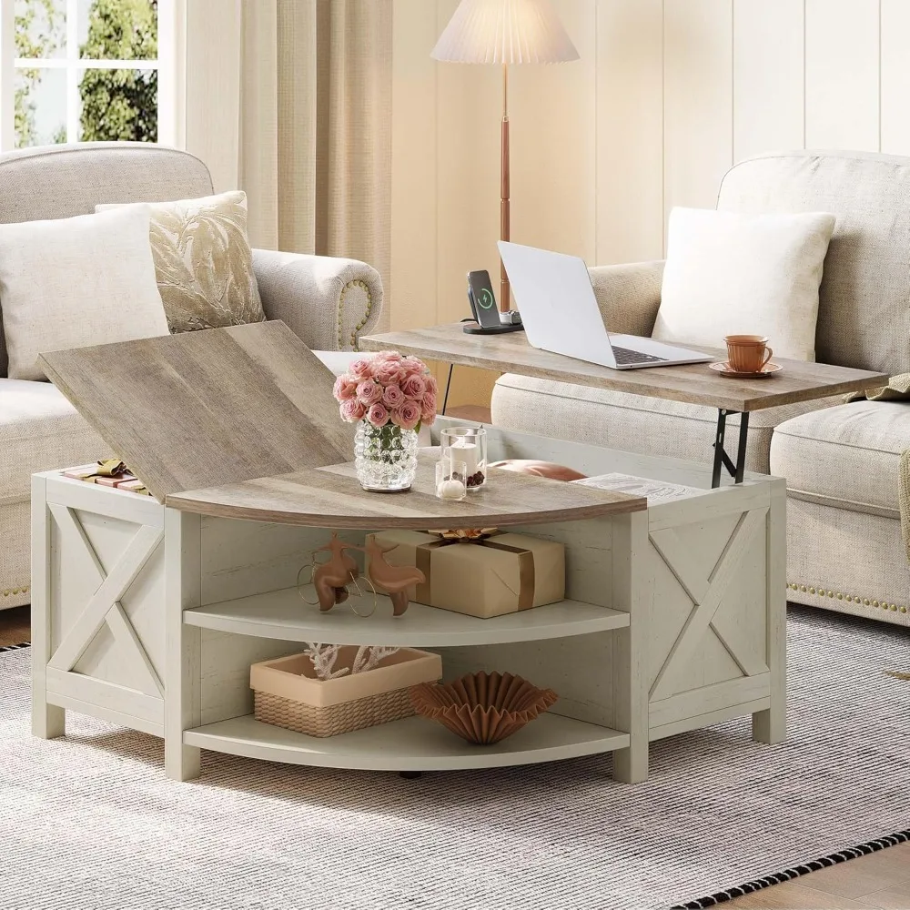 

Elevate Your Living Space with YITAHOME's Storage-Enabled Coffee Table, Featuring a Lift Top and Built-In Charging Station with