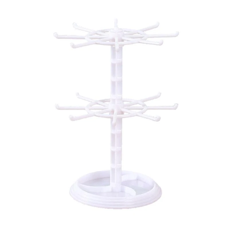 

JU06 Jewelry Rotating Ring Display Holder Necklace Keychain Shelf Home Storage Rack For Earrings Watch Showcase
