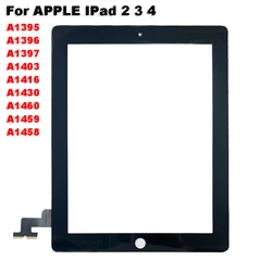 Apple iPad 2, 3, 4,ipad2,ipad3,ipad4,a1395,a1397,a1403,a1416,a1430,a1460,a1459用のガラスパネル