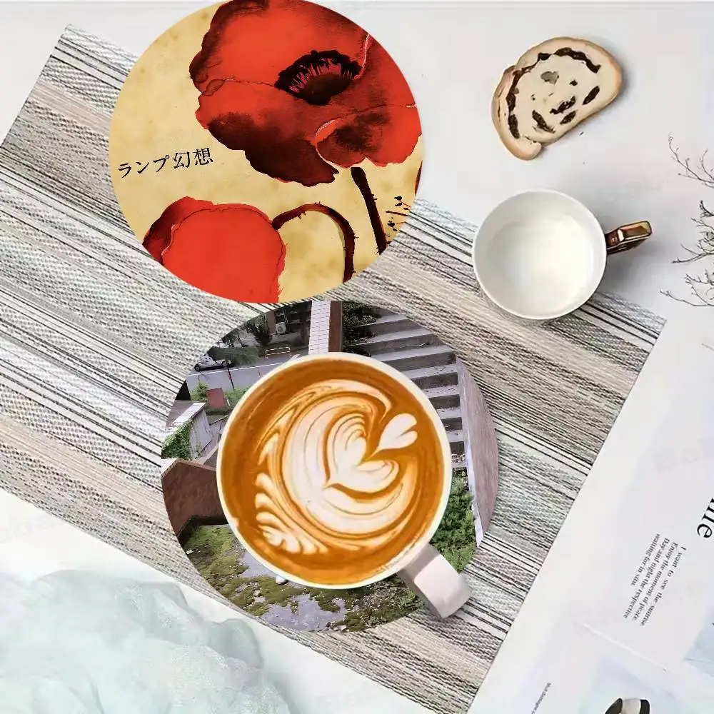 Band Lamp Lamp Genso 1pc Pattern Coaster Tea Cup Heat Insulation Pad Anti-scalding Anti-slip Table Bowl Plate Mat