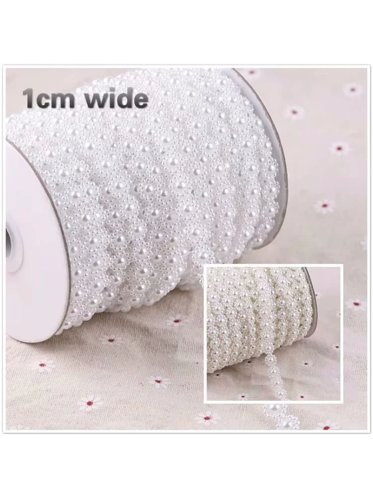 Trend Fine Line Beaded Lace Ribbon DIY Hat Bag Strap Shoes Decorative Wedding Dress Headwear Jewelry Hundred Matching Supply