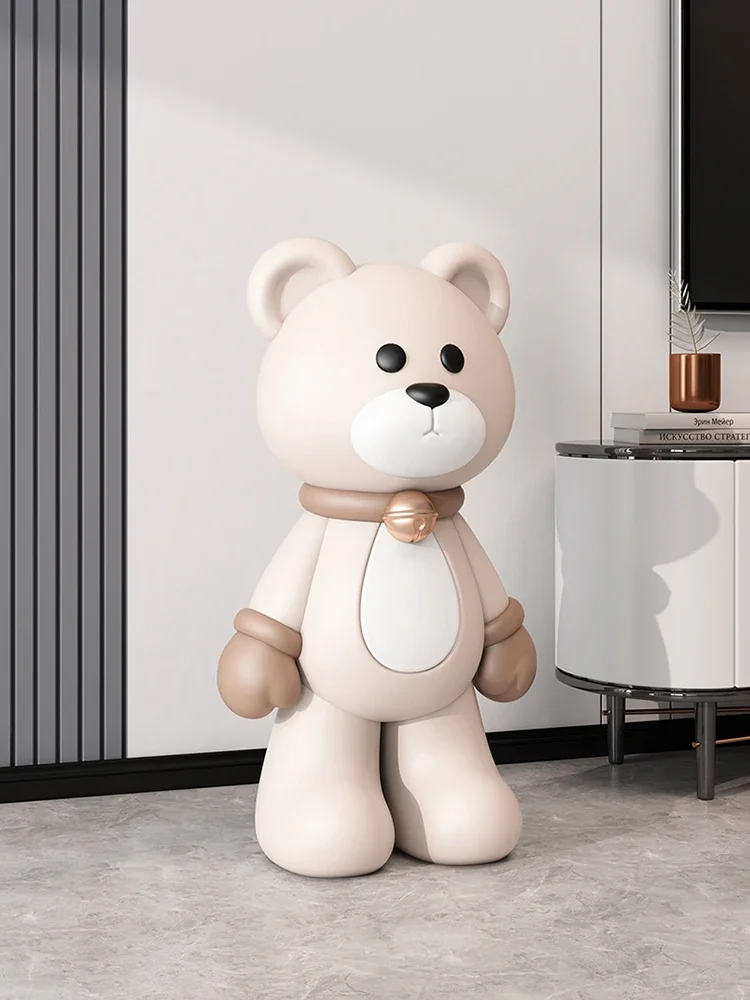 Living Room Decoration Home Accessories Animal Sculpture Nordic Home Decor Jingle Bear Statue Room Decor Large Resin Figurine