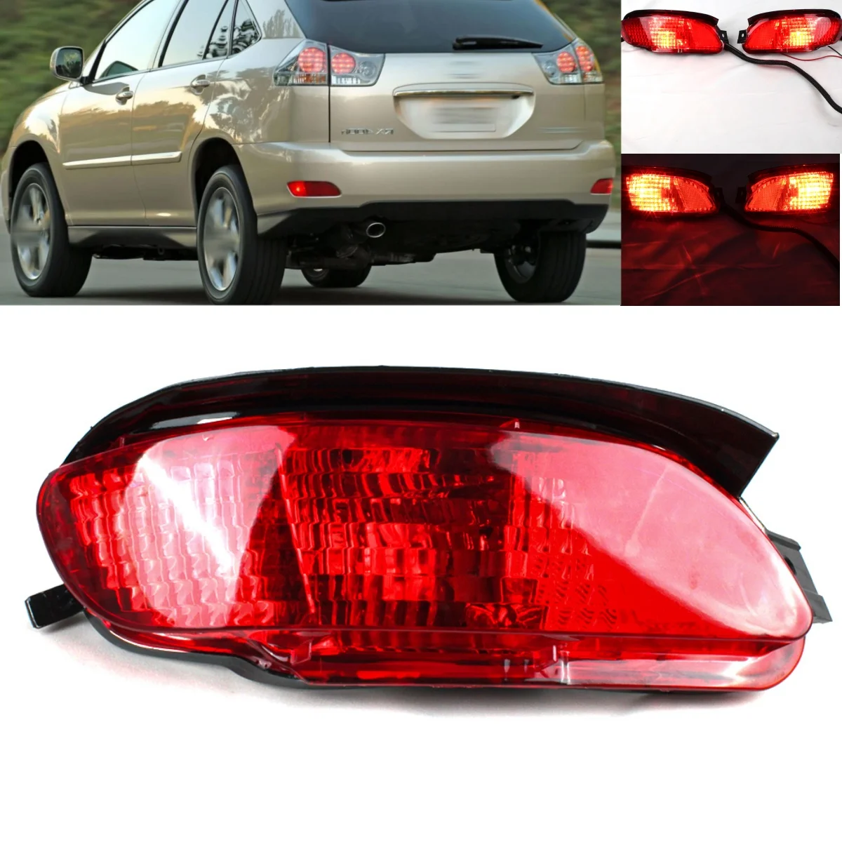 

Для Lexus RX330, RX350, RX400h, 2003, 2004, 2005, 2006, 2007, 2008, левая сторона, задний бампер, отражатель, лампа, Аксессуары для автомобилей