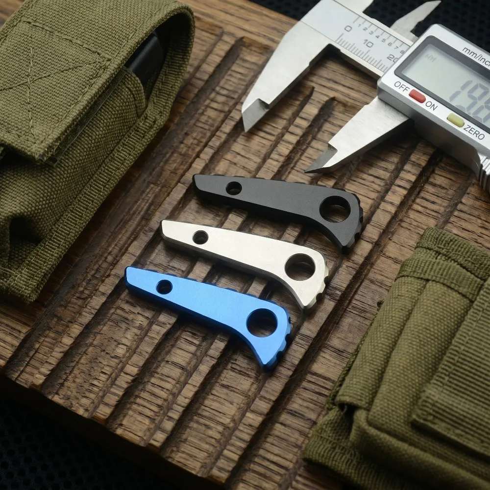 1 Piece Handle Back Spine Bone TC4 Titanium Alloy Material Knife Spine Keel Backspacer for C81 Para2 Knife Handle DIY