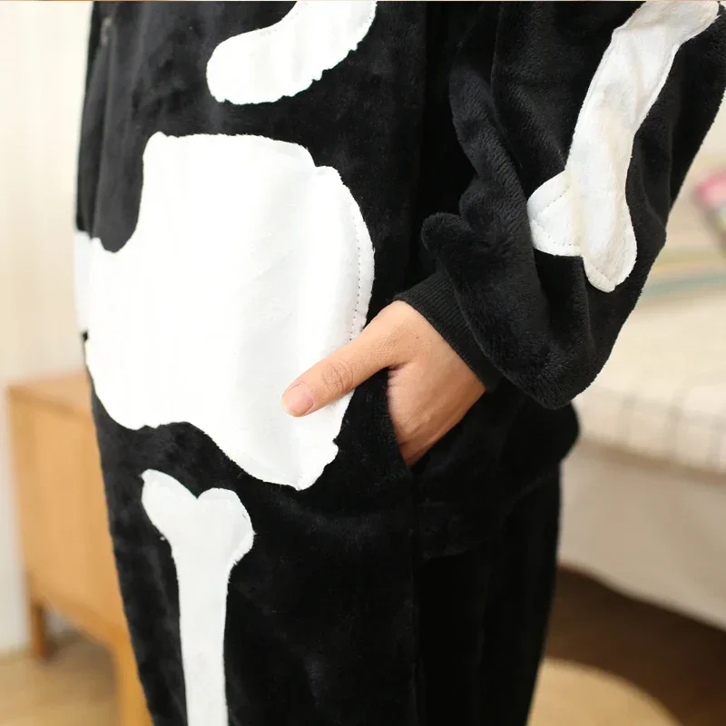 SN66 Erwachsene Cartoon Onesies Kigurumi Unisex Anime Skeleton Cosplay Kostüme Für Halloween Weihnachten Party Frauen Männer Tier Pfote & M