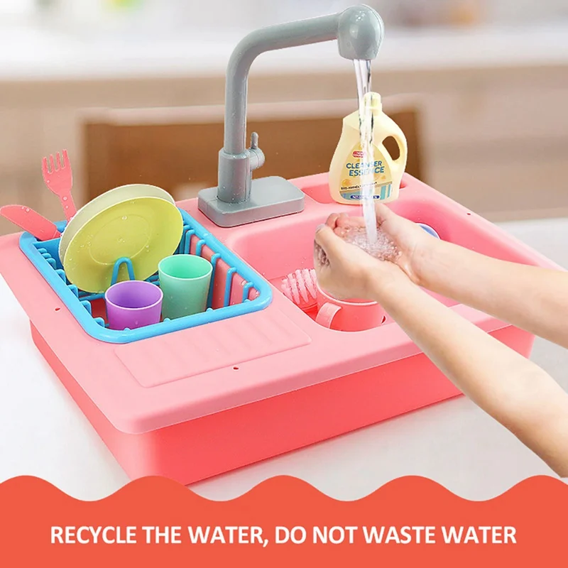 Kids Toys Kitchen Sink Toy Dish Basin Dishwasher Set Children's Pretend Play House Kitchen Wash Educational Gifts