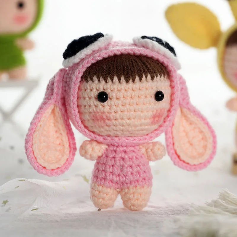 Kit DIY Handmade Crochet Doll para Iniciantes, Pacote de Material para Costura para Cães, Tricô para Crianças e Adultos, Amantes de Crochet