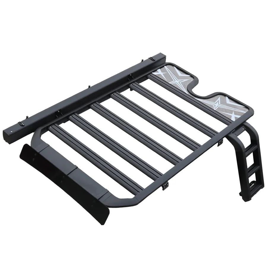 

General modified thickened off-road suv with ladder multi-function roof travel rack roof luggage rack aluminum alloy platform