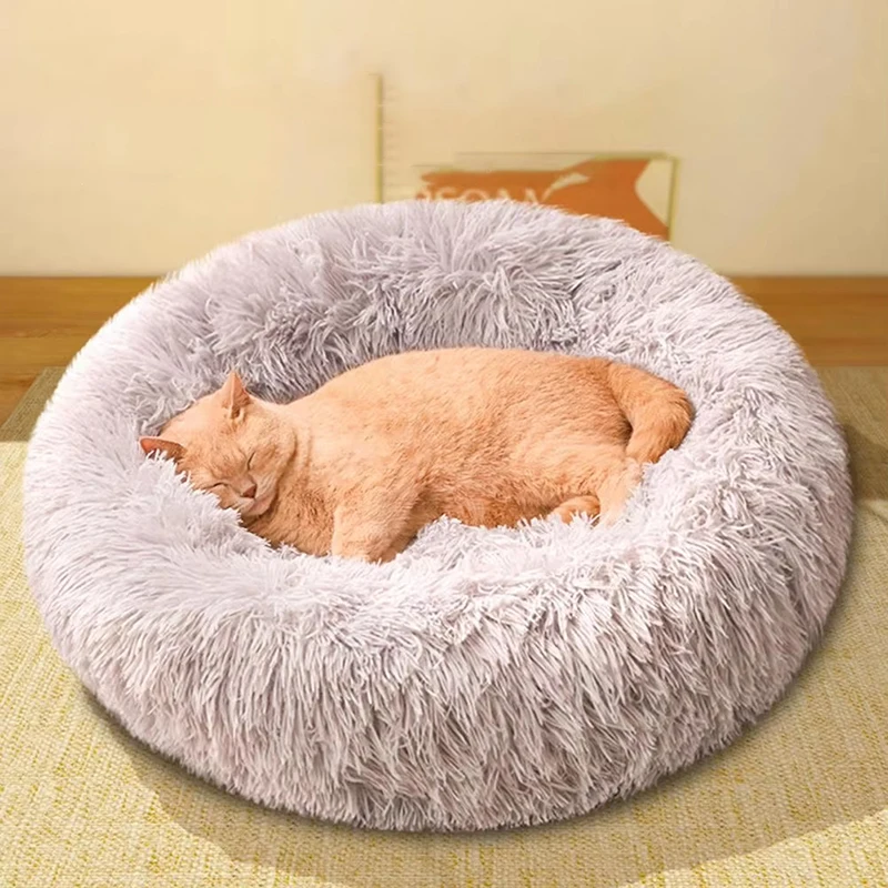 

Soft Round Pet Bed for Small Medium Dog Anti-Slip Breathable Comfortable Warm Sleeping Cat Carrier Pets Accessories