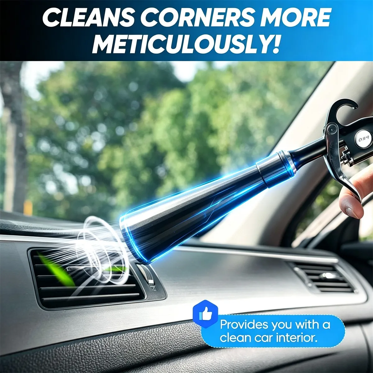 1 Set High-Pressure Car Cleaning Gun EU/US/JP Standard With Nozzle Detail Brush Air Blow for Interior Outer Quick Dirt Removal
