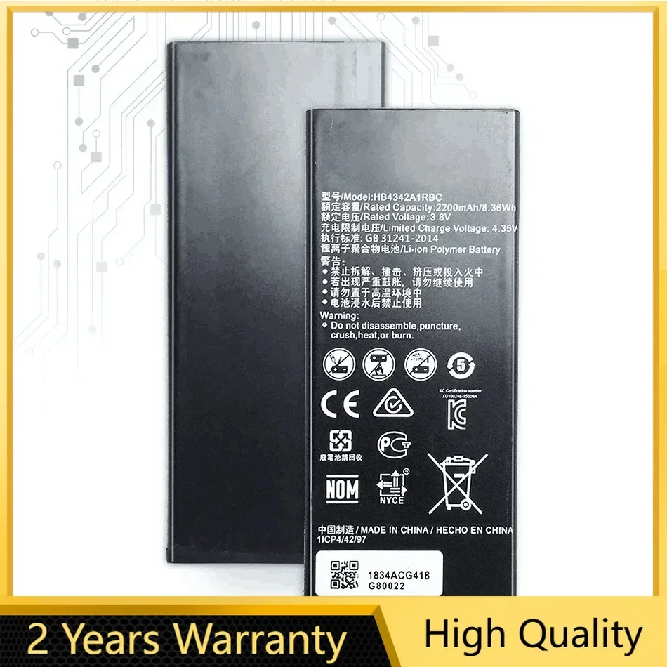 HB4342A1RBC 2200mAh Battery For Huawei Honor 4A 5A LYO-L21 Y5II Y5 Ii Ascend 5 + 5+ Y6 SCL-TL00 CUN-U29 Phone