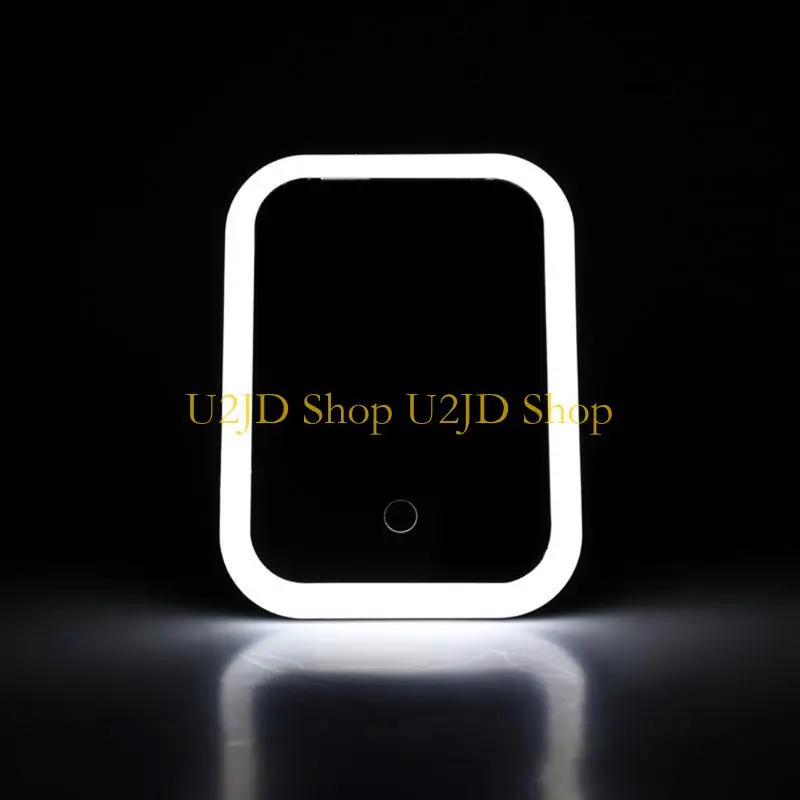 U2JD LED مصباح LED مرآة التخزين مرآة LED مرآة الوجه قابلة للتعديل لللمس باهتة