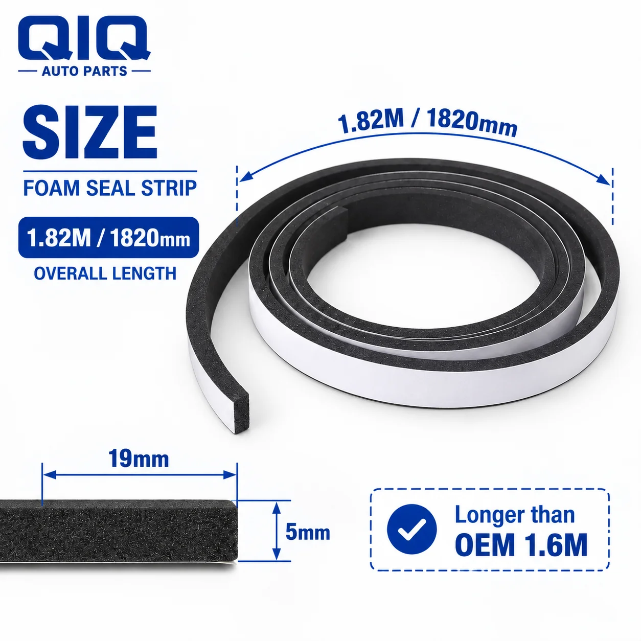 1.82M Floor Plate Seat Base Foam Seal Long Self Adhesive Strip For Land Rover Defender 90 110 130 1987-2016 LR055349 MRC8626