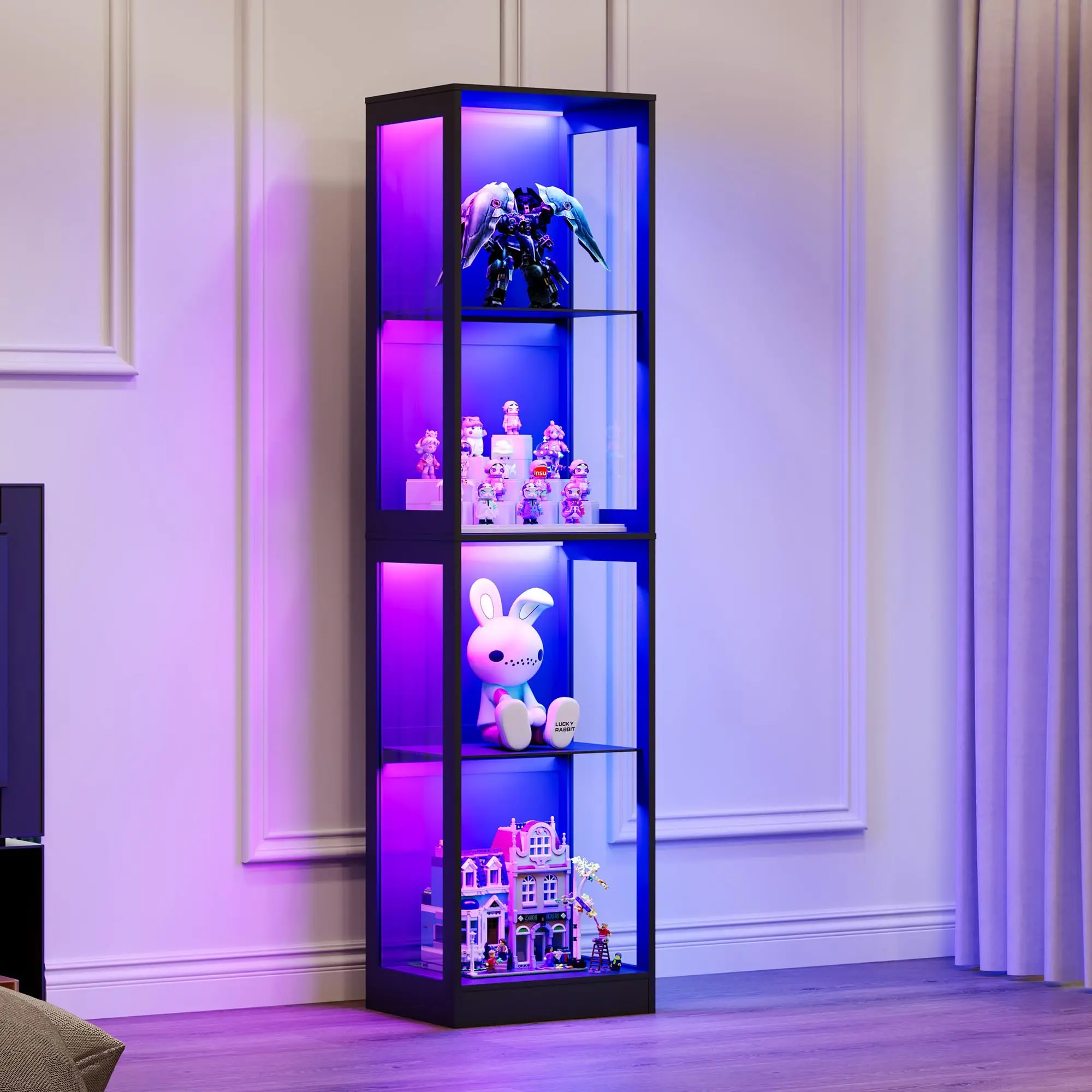 18 x 14-Inch RGB Lighted Display Cabinet