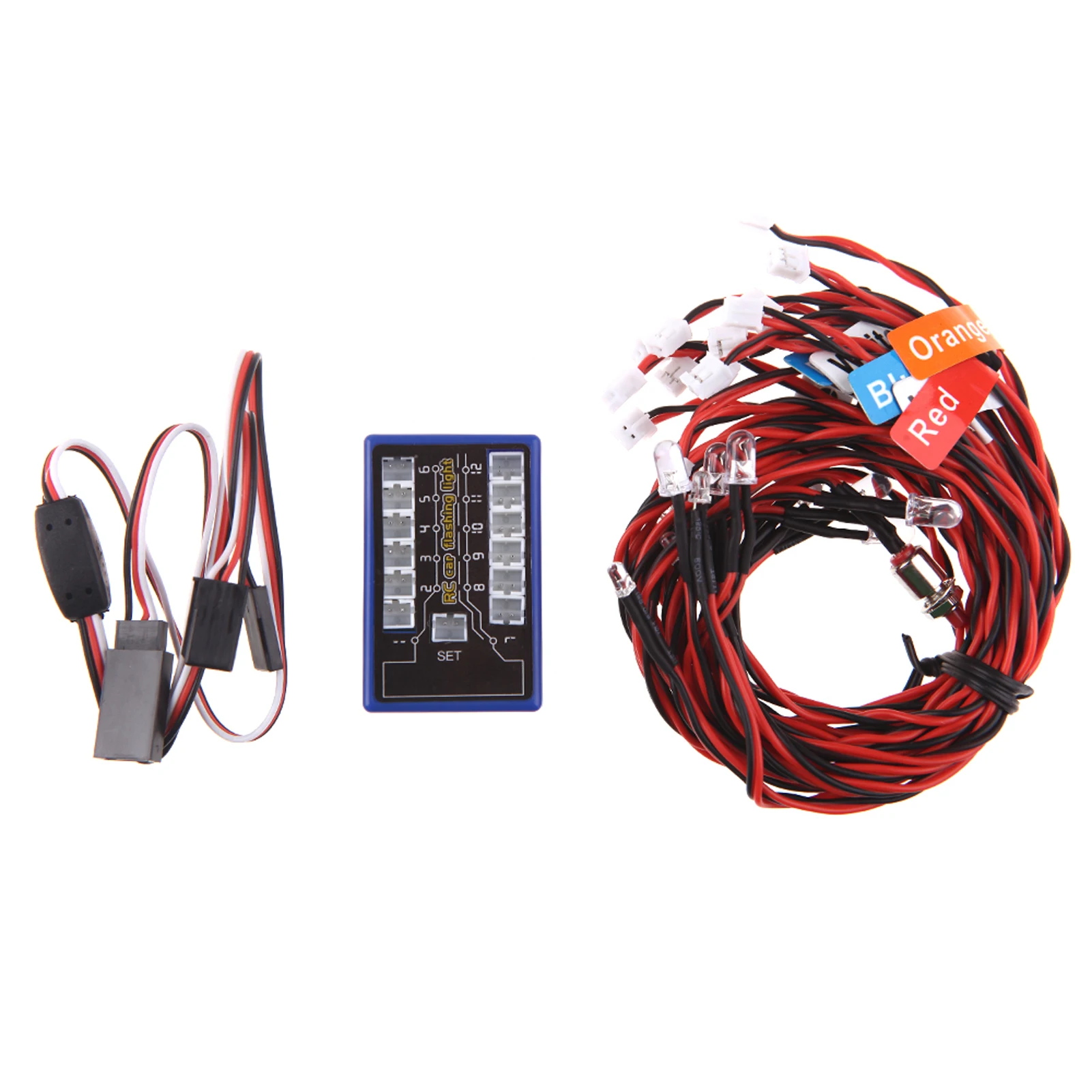 GoolRC Neues Highlight 12-LED-Blinklichtsystem für RC-Cars G.T.POWER Smart PPM/FM/FS 2,4 G LKW im Maßstab 1:10, kleineres Teil