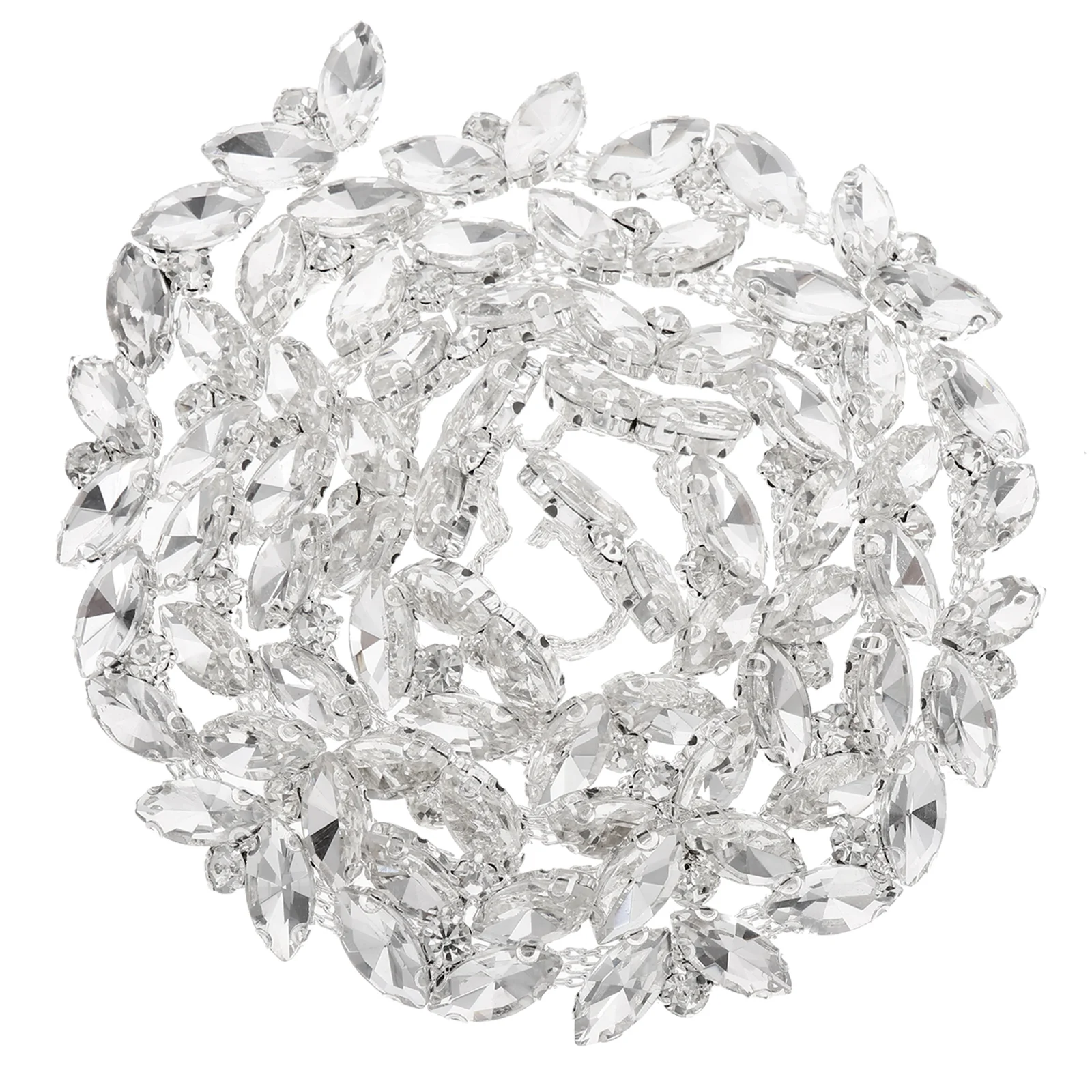 

Flexible Diy Rhinestone Chain Trim Wedding Dress Costume Decoration Sewing Craft Accessory 10M Crystal Close Chain Applique