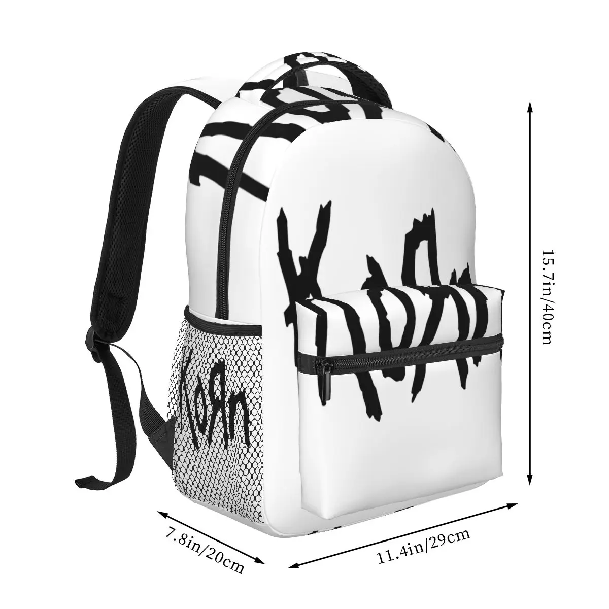 Korn Band Rock Metal Music Backpack Student Boys Girls BookBag Kids School Bag Computer Shoulder Bags for Men Women