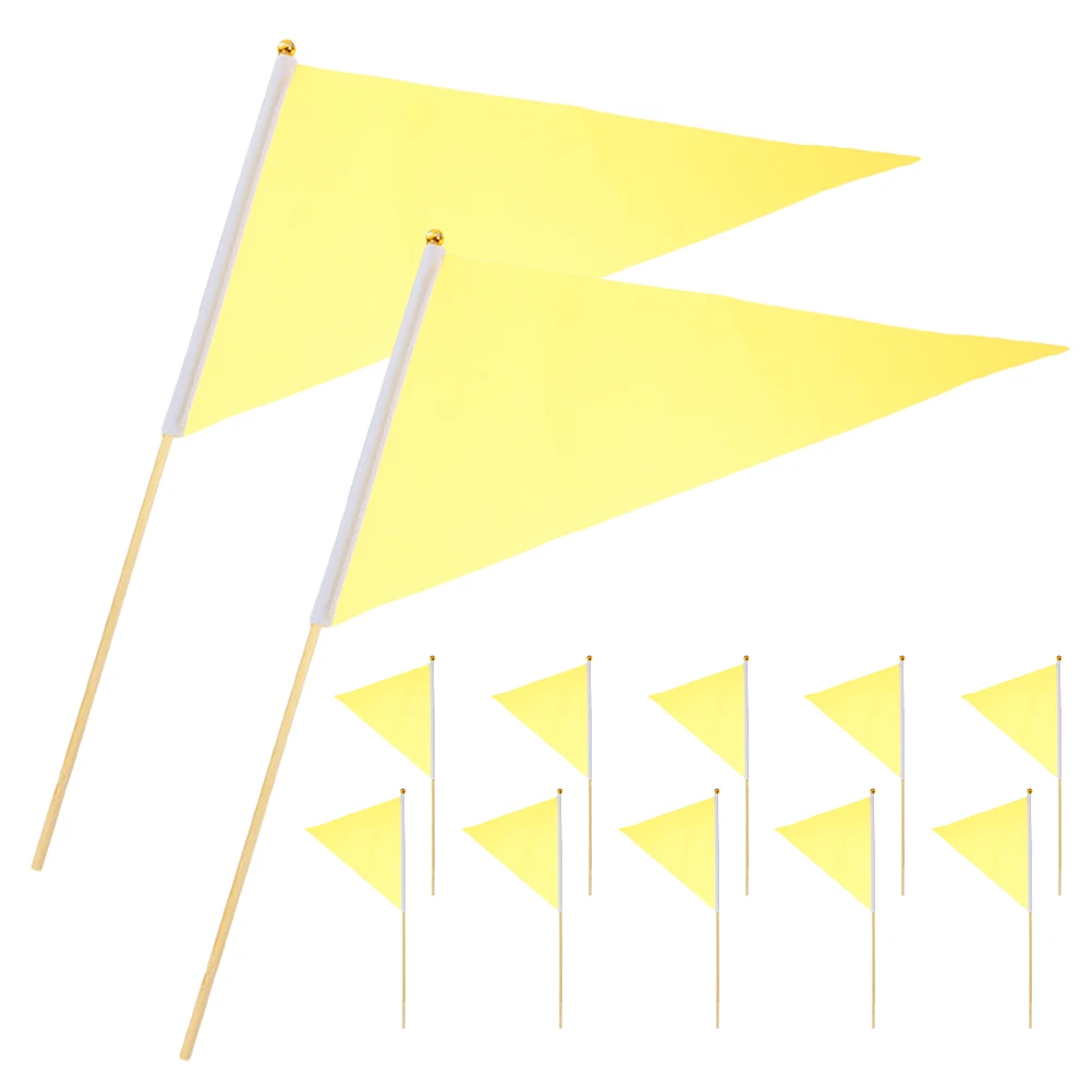 

12pcs Construction Marking Flags High Visibility Safety Garden Lawn Irrigation Landscape Ground Warning Signs Durable