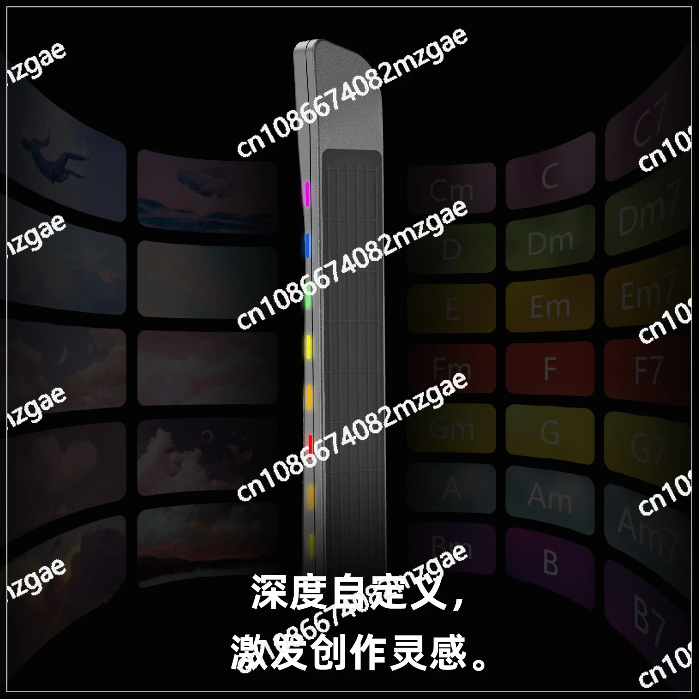 Smart Stringless Guitar with Auto-Play - Integrated Accompaniment System for Effortless Performance