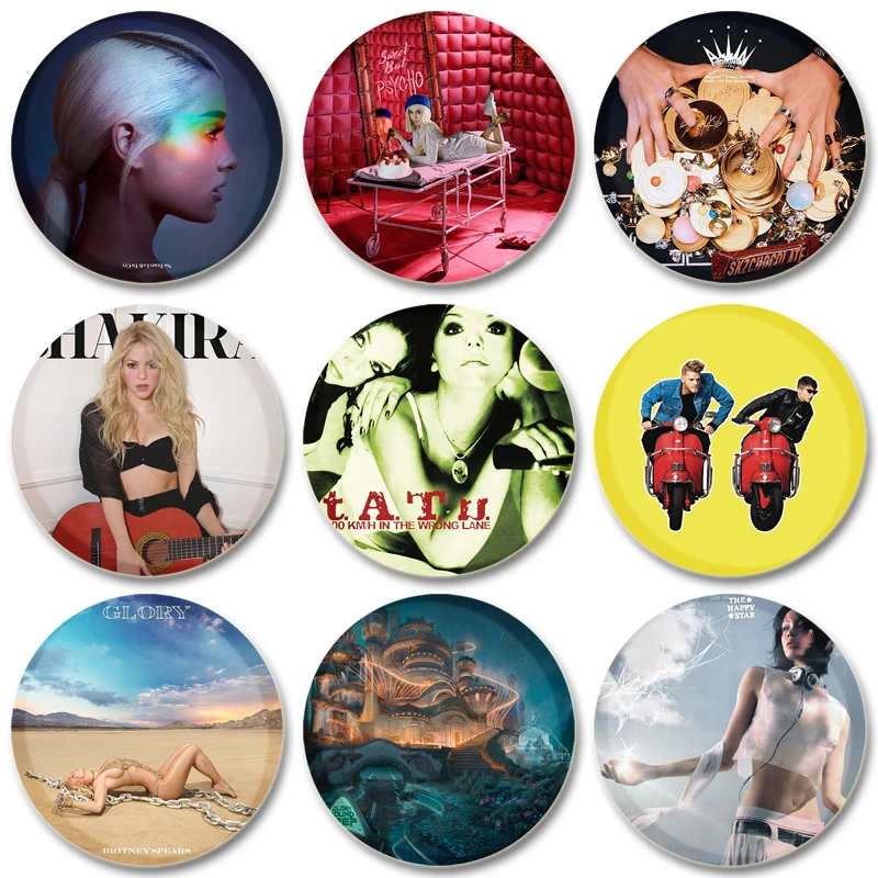 58/44/32mm Pop Albumy okładka Pin ręcznie robiona broszka na ubrania Cartoon Cosplay odznaka dekoracja plecaka biżuteria prezent