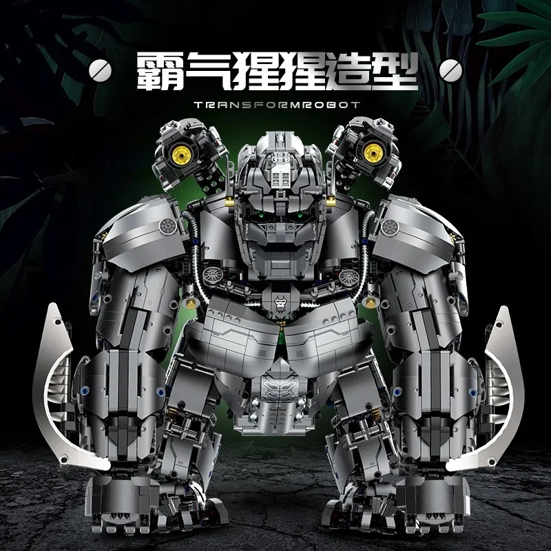 Mechanical Gorilla MOC 80501 Animal Transform Robot Model Building Blocks Creative Ornaments Ideas Bricks Toy Kids Birthday Gift