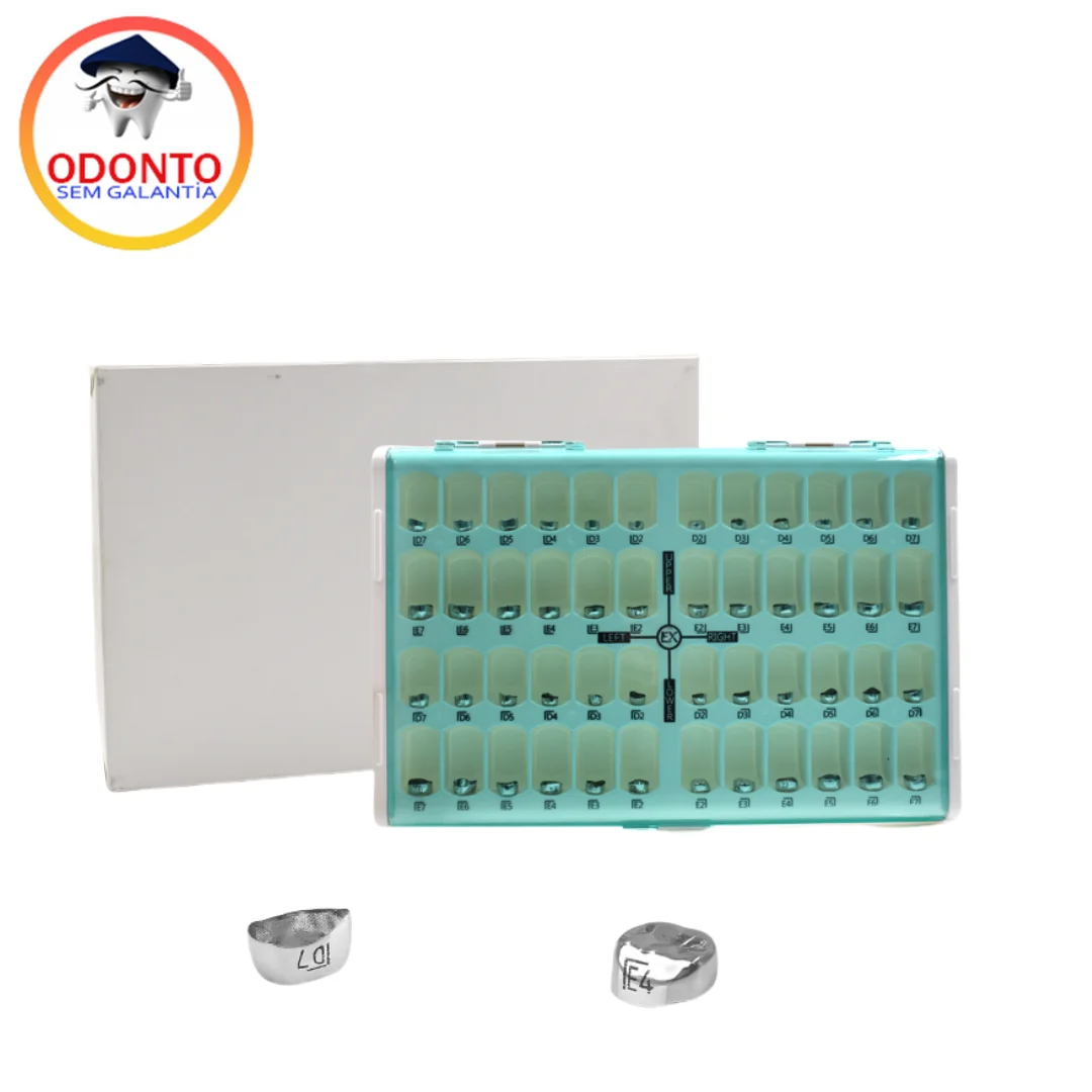 Odonto sem Galantia 48Pcs/Box Dental Kid Crowns Preformed Metal Crown Stainless Steel