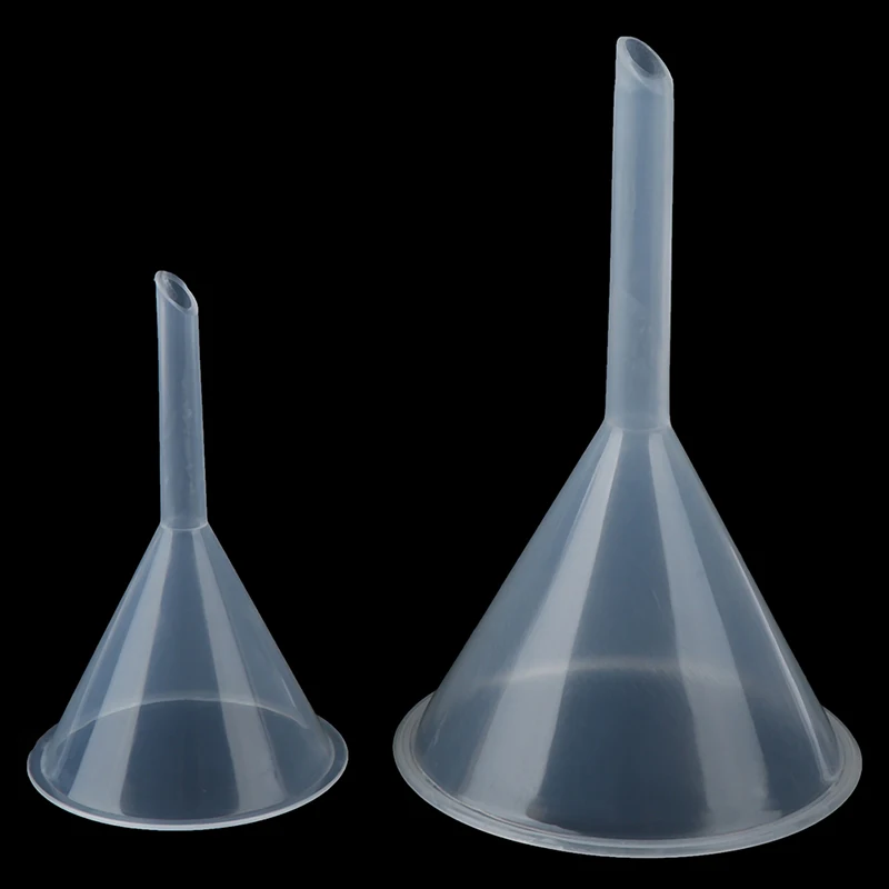 Clear White Plastic Filter Funnel 60mm 90mm Diameter Laboratory Grade for Scientific Use
