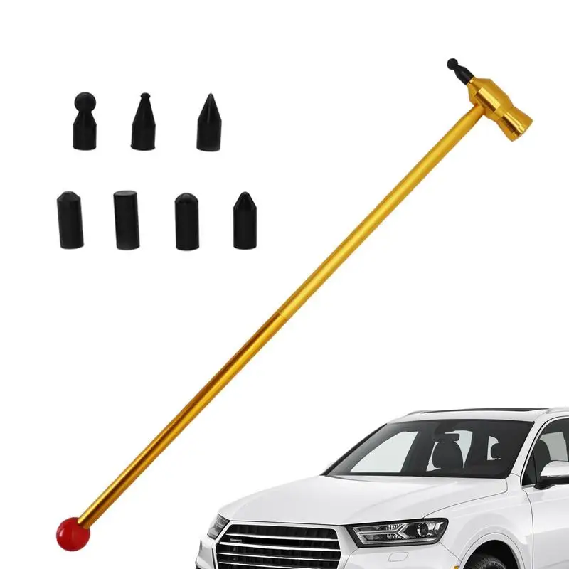 Rubber Hammer For Dents Dent Repair Puller Tool Kits T-bar Dent Puller With 7pcs Heads Tap For Automobile Body Motor