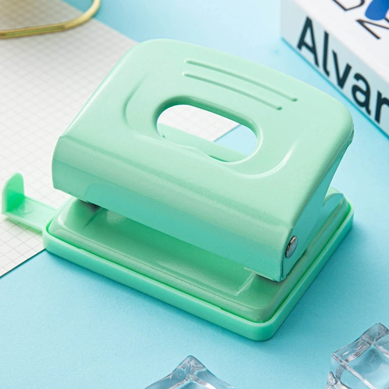 2-Hole Paper Puncher with Adjustable Alignment Guide Ruler Chip Tray