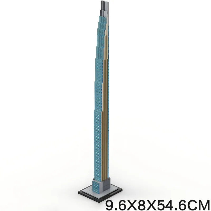 634 قطعة MOC 111 West 57th Street Steinway Tower)1:800 نموذج مقياس العالم أطول ناطحة السحاب مجموعة مكعبات البناء | #4