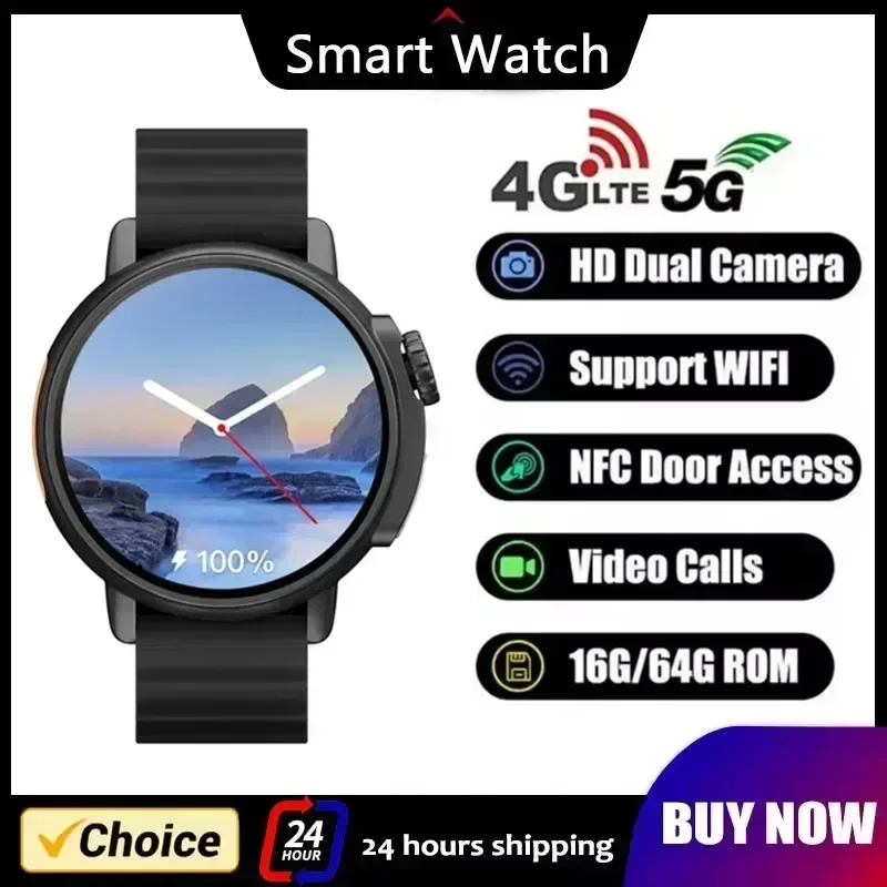 New 4G Android Smartwatch X800 1.52' LCD Screen Wifi SIM Card Storage GPS NFC Google Play Store Heart Rate Smartwatch Men Women