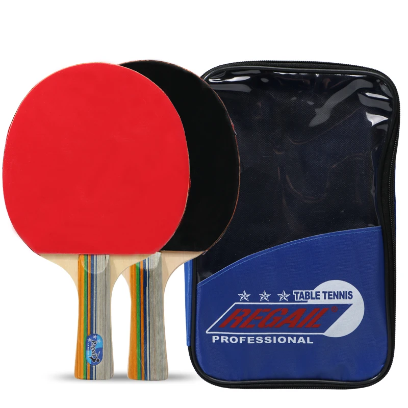 8010 Table Tennis Racket 2PCS Professional Ping Pong Racket Set Pimples-in Rubber Hight Quality Blade Bat Paddle with Bag