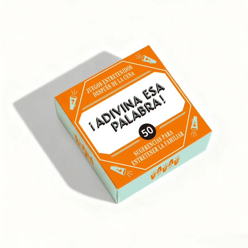 เกมกระดานทายคำศัพท์ภาษาสเปน – การ์ดคำศัพท์ 50 ใบ เกมการเรียนรู้ภาษาสำหรับผู้ใหญ่และวัยรุ่น ของขวัญคริสต์มาสและปีใหม่