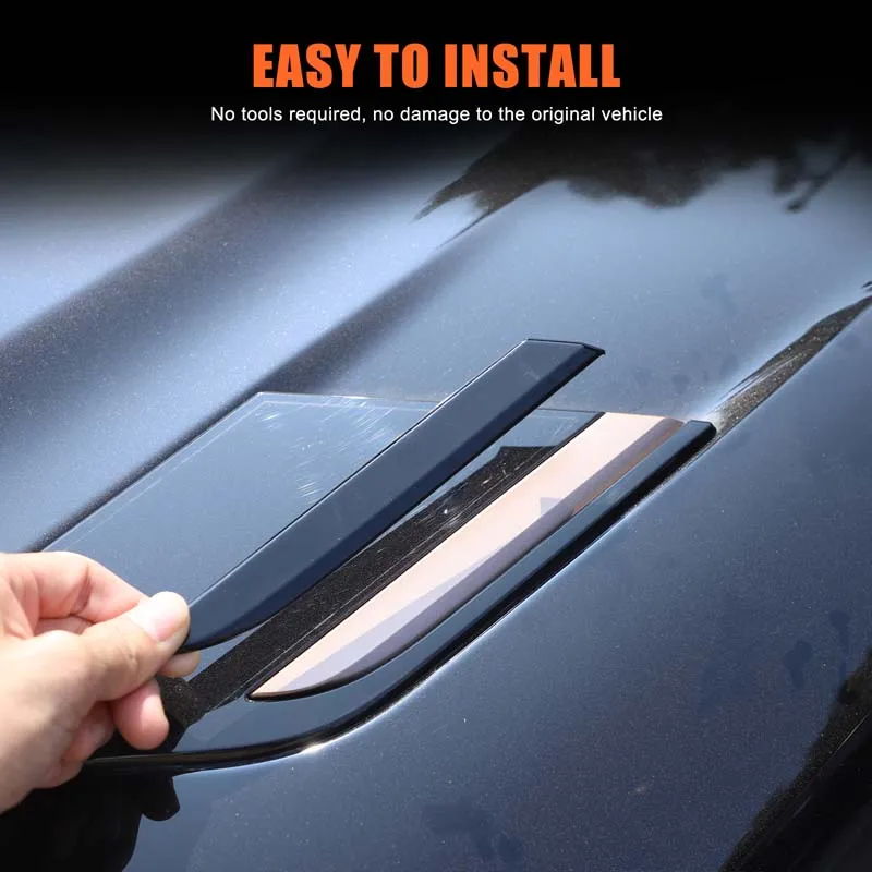 

For 2023 2024 Land Rover Range Rover Sports/L461 Boat Air Outlet Trim Hood Air Outlet Trim ABS Piano Black Auto Parts 2pcs