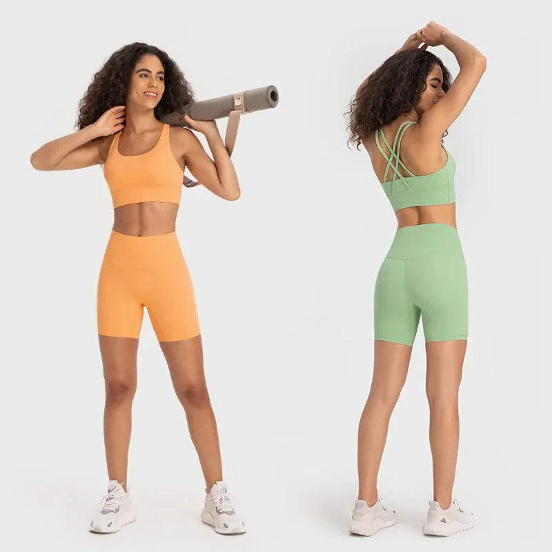 Nude Yogashorts Voor Dames Zonder T-Lijn, Strakke En Hoge Elasticiteit Fitness-En Sportbroek