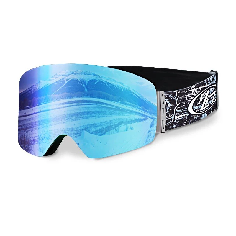 

Лыжные очки для взрослых с защитой от ультрафиолета, большие зеркальные ветрозащитные лыжные очки, лыжные очки с двойными противотуманными линзами HD REVO, большой размер