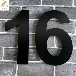 20/30cm Large Stainless Steel Floating House Numbers Screw Install Address Sign  Doorplate Plaque Number For Outdoor Home Street