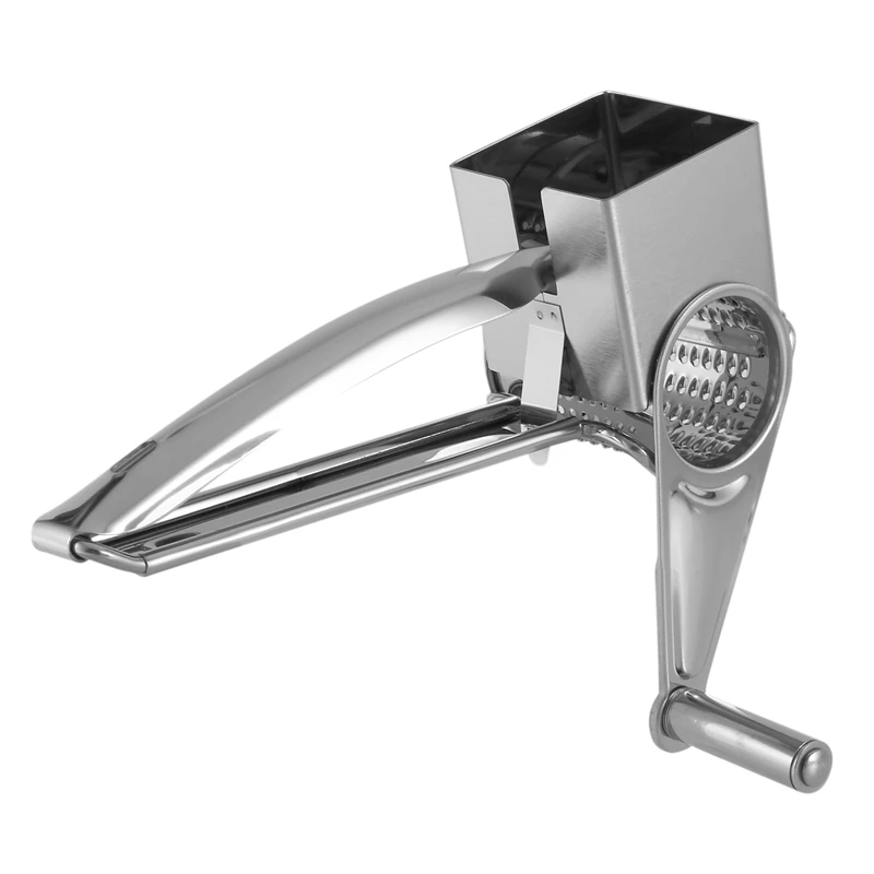 

Rotary Cheese Grater-Stainless Steel Cheese Grater Shredder Cutter Grinder For Cheese Vegetable Nuts Chocolate And More