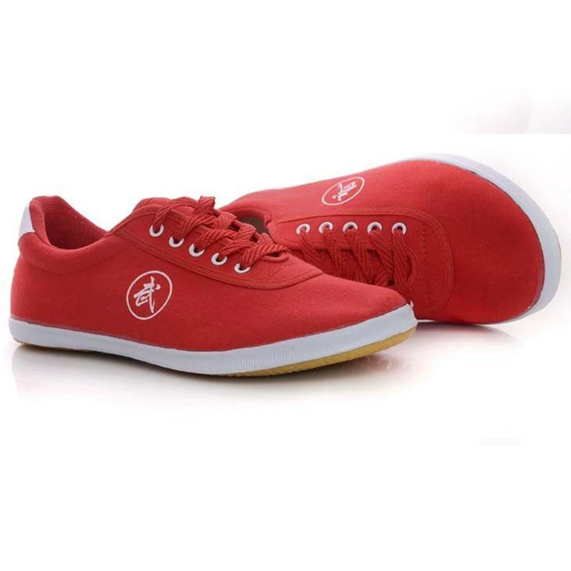 Chinese Kung Fu Shoes Canvas Martial Arts Shoes  Red Color for  Sport Tai Chi Shoes