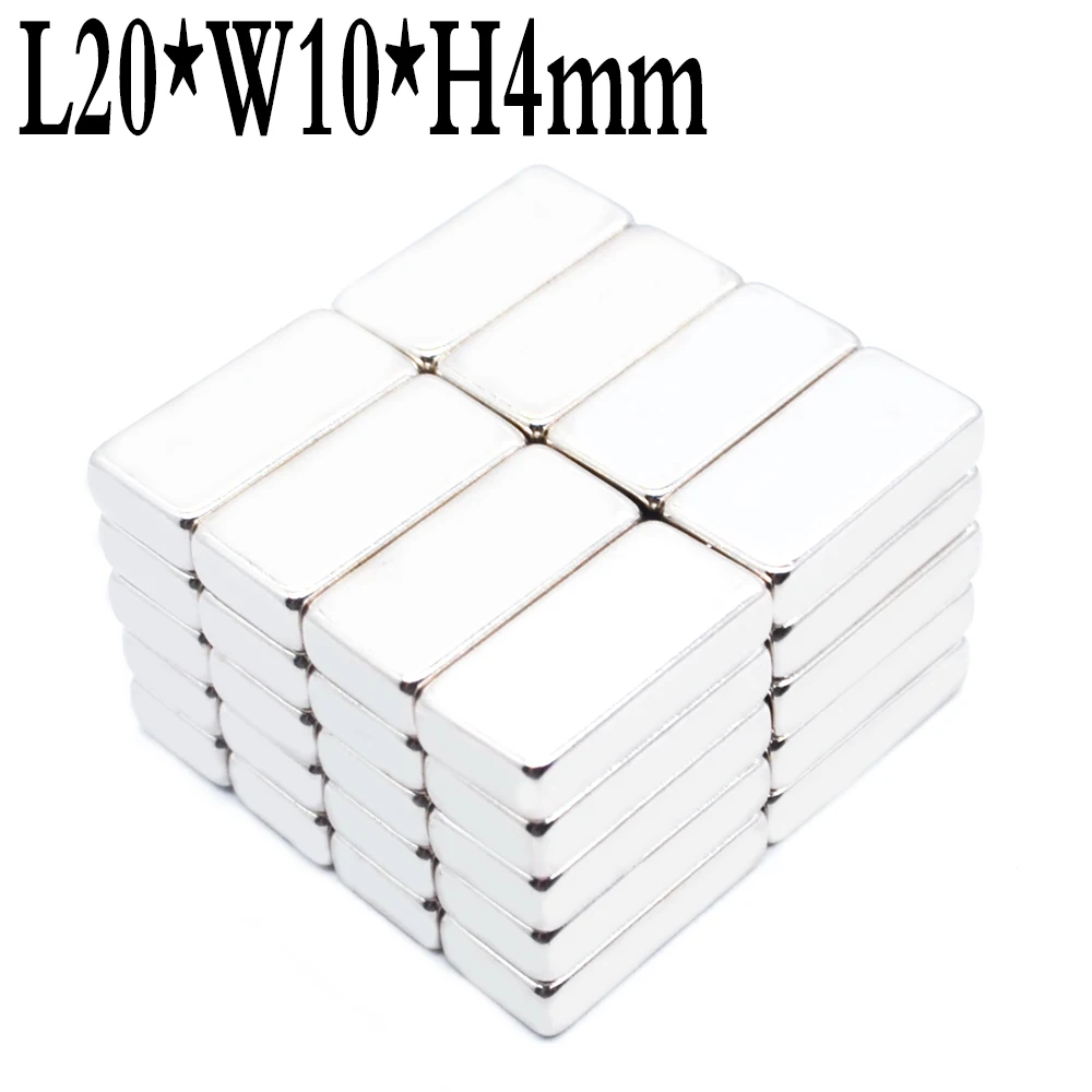 Magnet strong magnetic patch square 20x10x4 MM strong small magnet 20 * 10 * 4mm high strength neodymium magnetic steel   IMANES