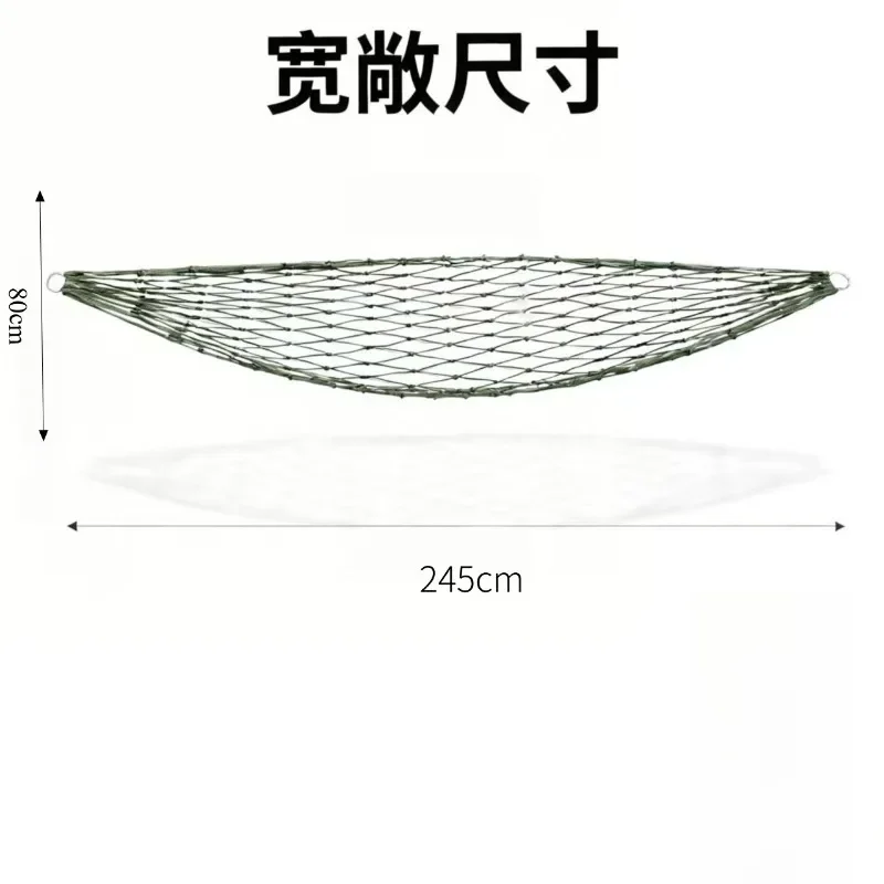 Travel Hammock Camping Hammock Outdoor Sport Hammock Army Green Net Mesh Nylon Sleeping Bed - view 2