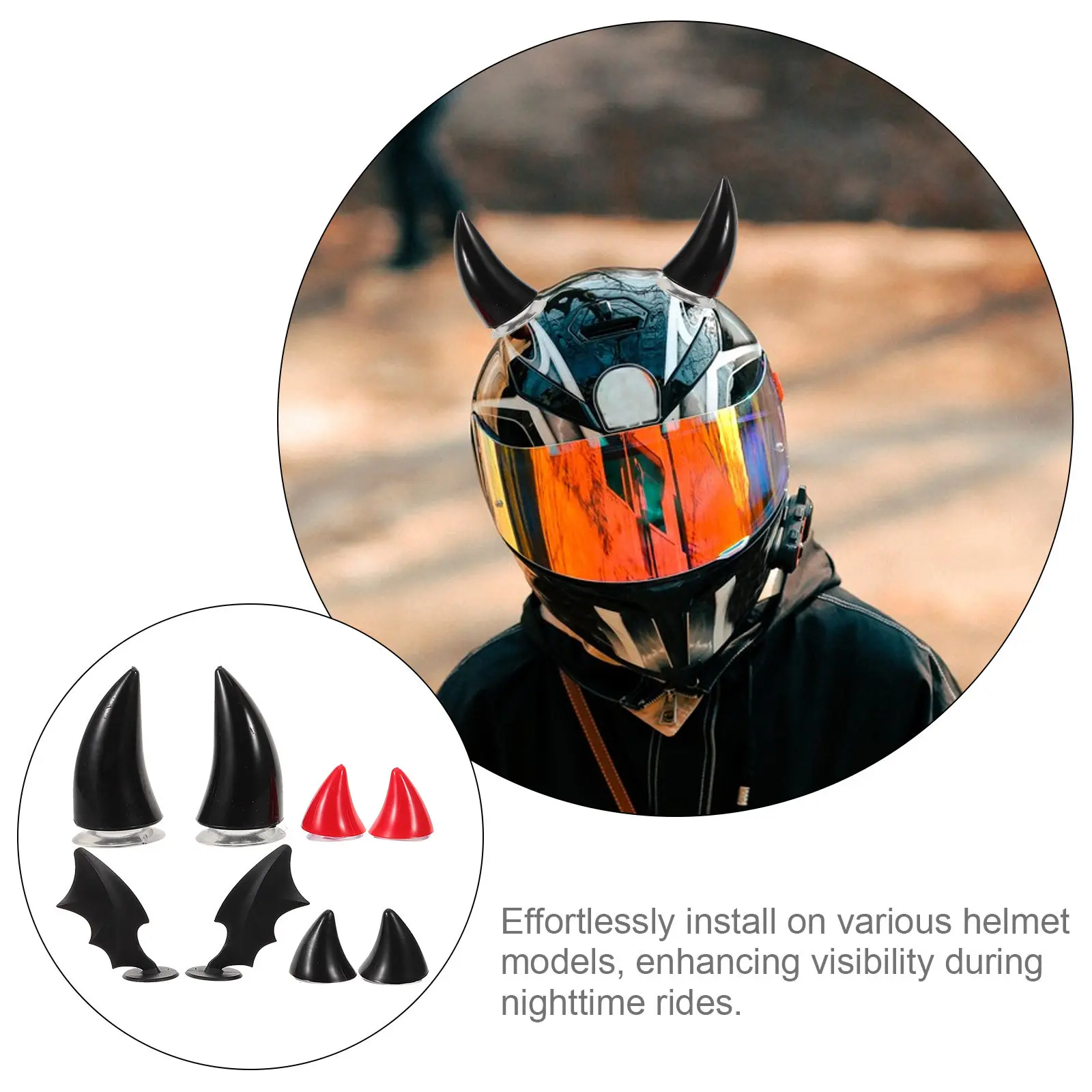 Motorcycle Replacement Halloween Christmas Bike Commute Bike Commuting Costume Party Accessories Sticker 4Pair