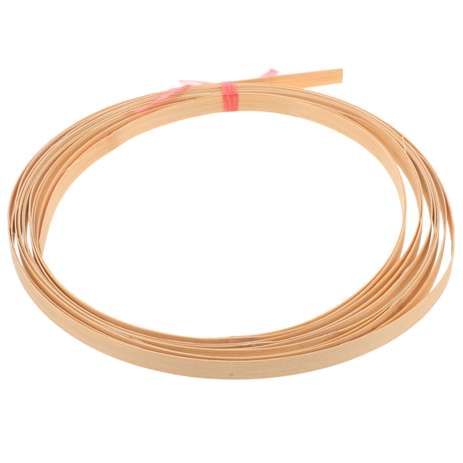 

2 Rolls Bamboo Strip 4m Long 1cm Wide 0.5mm Thick DIY Basket Weaving Supplies Furniture Repair Sturdy Material Foldable Storage